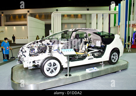 NONTHABURI - NOVEMBER 28: Toyota Prius Hybrid car on display at The 29th Thailand International Motor Expo Stock Photo