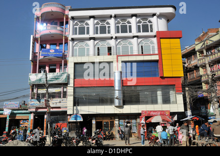 modern building main street Banepa Nepal Stock Photo