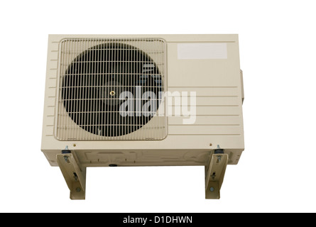 Outside Wall Mounted Air Conditioning Machine Stock Photo