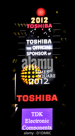 Times Square 42nd Street 2012-2013, Ball Drop, Countdown Calendar, Broadway, Manhattan, New York City, USA Stock Photo