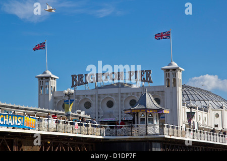 Brighton Pier from the beach. Stock Photo