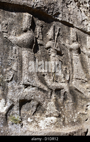 Priest sculpture in Yazilikaya sanctuary [ written rock ], Hattusa The largest known Hittite sanctuary Stock Photo