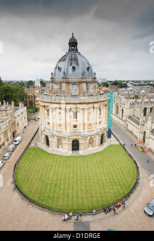 The Radcliffe Camera viewed from the University church, Oxford, Oxfordshire, England, UK, Europe Stock Photo