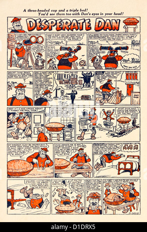 'Desperate Dan' page from the 1952 Dandy Monster Comic Annual Stock Photo