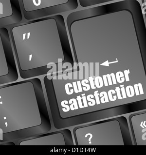 customer satisfaction key word on computer keyboard Stock Photo