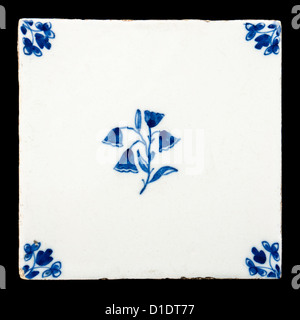 Antique Delft ceramic tile Stock Photo