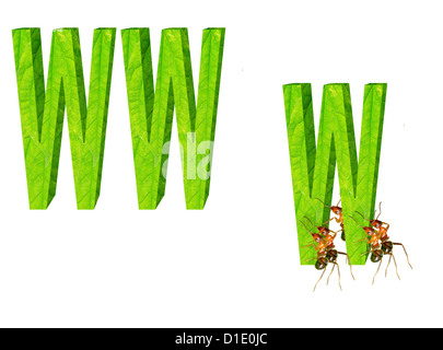 The ants are mobile WWW pattern. Stock Photo