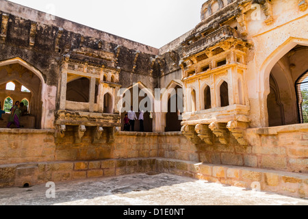 Queens Bath, part of the royal enclosure, Hampi, India Stock Photo