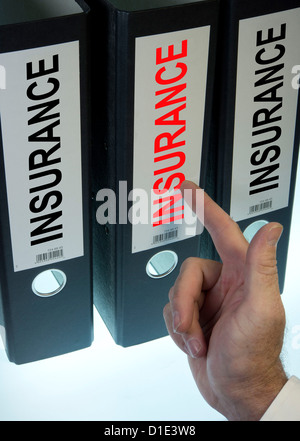 Insurance File Folder Examples Symbol image, file folder labeled with budget Stock Photo - Alamy