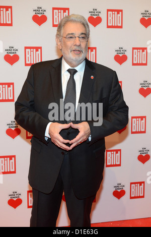 Placido Domingo poses at the charity event 'Ein Herz fuer Kinder' ('A Heart for children') in Berlin on 15 December 2012. Stock Photo