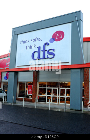Hove Brighton UK  - The DFS Furniture store on the Goldstone Retail Park in Hove Stock Photo