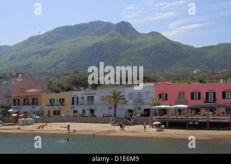 Beach at Lacco Ameno, island of Ischia, Campania, Italy, Mediterranean, Europe Stock Photo