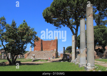 Forum and Capitol, Ostia Antica, Latium, Lazio, Italy, Europe Stock Photo