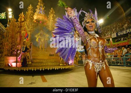 Carnival parade at the Sambodrome, Rio de Janeiro, Brazil, South America Stock Photo