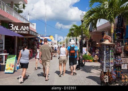 Downtown San Miguel, Cozumel Island, Quintana Roo, Mexico, North America Stock Photo