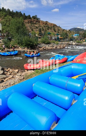Rafting on Clear Creek, Idaho Springs, Colorado, United States of America, North America Stock Photo