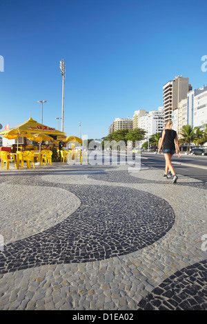 Avenida Atlantica, Copacabana, Rio de Janeiro, Brazil, South America Stock Photo