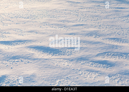 Texture of snow surface with nice shadows Stock Photo