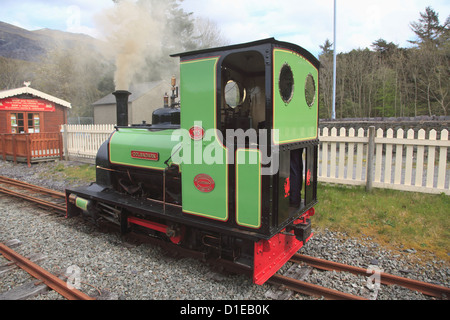 Lake Railway, Station, Llanberis, Gwynedd, Snowdonia, North Wales, Wales, United Kingdom, Europe Stock Photo