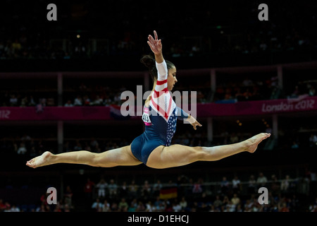 Alexandra Raisman (USA) competing during the Women's Balance Beam Final ...