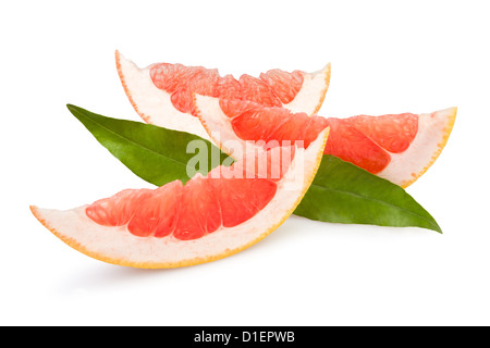 grapefruit slice on white background Stock Photo
