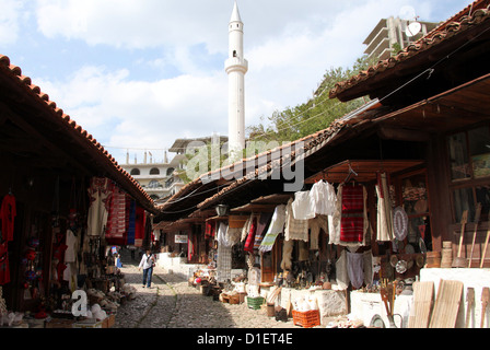 Old Bazaar in the Albanian town of Kruja Stock Photo