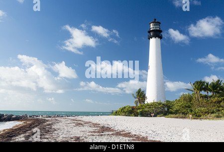 Cape Florida Lighthouse in Bill Baggs State Park in Key Biscayne, Florida, USA Stock Photo