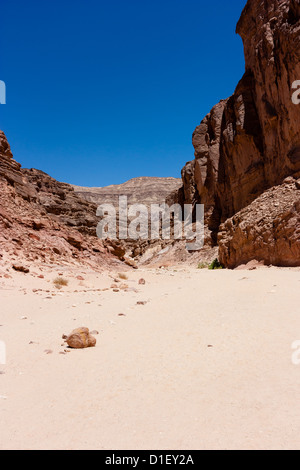 An empty area of hot, barren, dry sandy desert