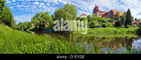 Moat in front of Dome of Havelberg, Saxony-Anhalt, Germany Stock Photo