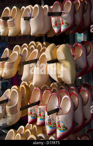 Traditional wooden clogs (Klompen) on sale in Amsterdam, Netherlands Stock Photo