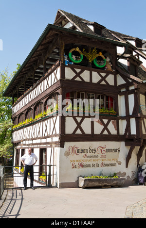 Typical half-timber House in La Petite France in the old Town of Strasbourg, France Stock Photo