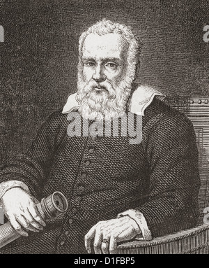 Galileo Galilei, 1564 -1642. Italian physicist, mathematician, astronomer and philosopher. Stock Photo