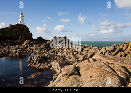 Lighthouse, La Corbiere, St. Brelade, Jersey, Channel Islands, United Kingdom, Europe Stock Photo