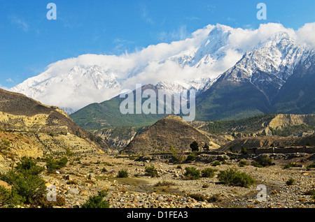 Nilgiri, Annapurna Conservation Area, Mustang District, Dhawalagiri (Dhaulagiri), Western Region (Pashchimanchal), Nepal Stock Photo