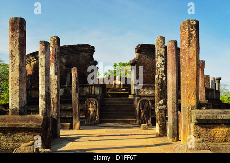 Ancient city of Polonnaruwa, UNESCO World Heritage Site, Polonnaruwa, Sri Lanka, Asia Stock Photo