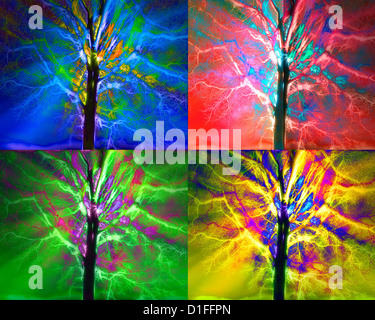DIGITAL ART: Four Seasons Stock Photo