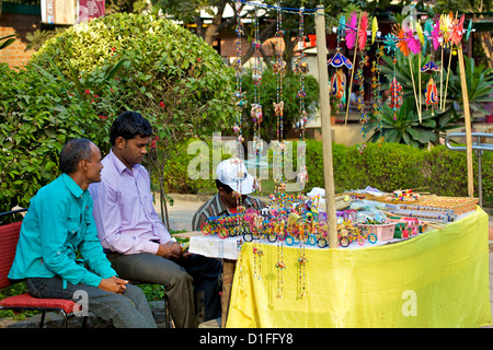 Vendors selling knick knacks at Dilli Haat in New Delhi, India Stock Photo