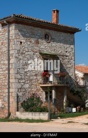 Typical old residential house in Istria village, Croatia. Stock Photo