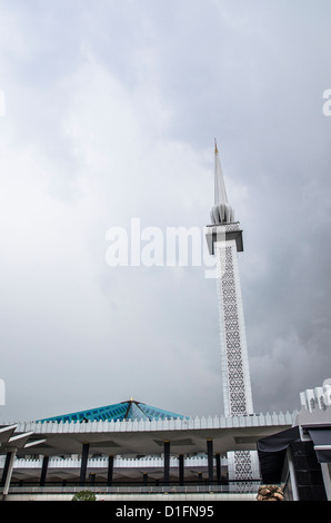 the modern national mosque of malaysia. Stock Photo