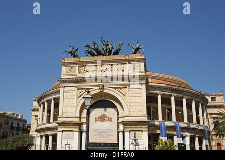Teatro Politeama, Palermo, Sicily, Italy Stock Photo
