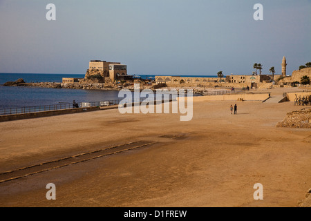 Chariot racing Circus of Caesarea, a Roman city in Israel Stock Photo