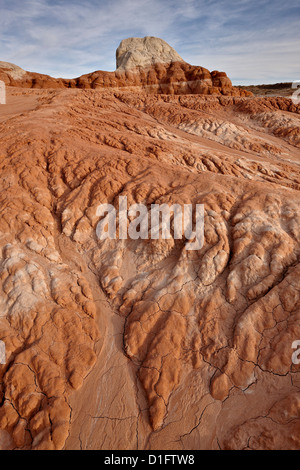 Erosion patterns in red-rock soil, Grand Staircase-Escalante National Monument, Utah, United States of America, North America Stock Photo