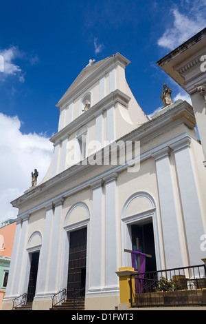 Cathedral of San Juan, Puerto Rico Island, West Indies, Caribbean, United States of America, Central America Stock Photo