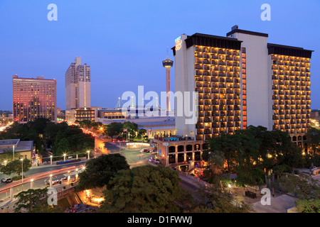 Downtown skyline, San Antonio, Texas, United States of America, North America Stock Photo