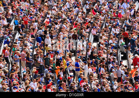 Large crowd of spectators in a sports arena, London, England, United Kingdom, Europe Stock Photo