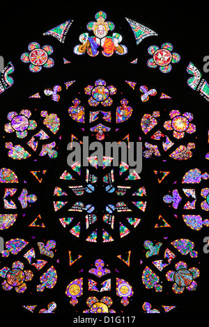 St. Vitus's Cathedral rose window, Prague, Czech Republic, Europe Stock Photo