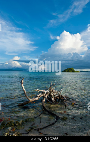 Huge cloud formations over the Marovo Lagoon, Solomon Islands, Pacific