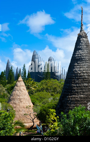 Tjibaou cultural center in Noumea, New Caledonia, Melanesia, South Pacific, Pacific Stock Photo