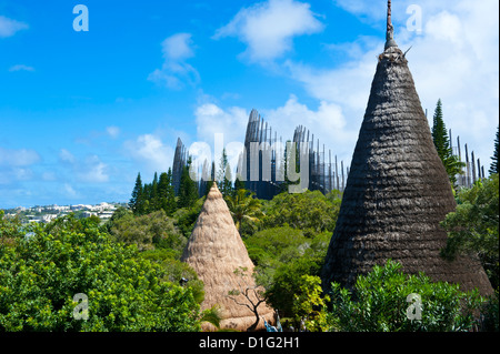 Tjibaou cultural center in Noumea, New Caledonia, Melanesia, South Pacific, Pacific Stock Photo