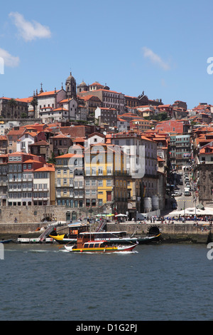 The riverside Ribeira District, UNESCO World Heritage Site, Porto, Douro, Portugal, Europe Stock Photo